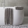 image:image2Piece Bath Towel Set  Quick Dry Large 34x68in Bath Towels for Shower Gym Spa and Dorm Room  100 Cotton Main or Guest Bathroom Essentials  Highly Absorbent Bath Sheets by Lavish Home BlackSilver and Black