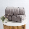 image:image2Piece Bath Towel Set  Quick Dry Large 34x68in Bath Towels for Shower Gym Spa and Dorm Room  100 Cotton Main or Guest Bathroom Essentials  Highly Absorbent Bath Sheets by Lavish Home BlackSilver and Black