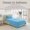 image:image3Piece Brushed Microfiber Sheet Set  Wrinkle Stain and FadeResistant Fitted and Flat Twin XL Sheets Plus Pillowcase by Lavish Home BlueBlue