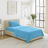 image:image3Piece Brushed Microfiber Sheet Set  Wrinkle Stain and FadeResistant Fitted and Flat Twin XL Sheets Plus Pillowcase by Lavish Home BlueBlue