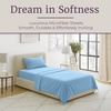 image:image3Piece Brushed Microfiber Sheet Set  Wrinkle Stain and FadeResistant Fitted and Flat Twin XL Sheets Plus Pillowcase by Lavish Home BlueBlue