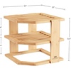 image:image3Tier Bamboo Corner Shelf for Kitchen or Bathroom Cabinet Countertop Cupboard Storage and Organizer Natural Wood Space Saving Rack by Lavish Home