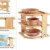 image:image3Tier Bamboo Corner Shelf for Kitchen or Bathroom Cabinet Countertop Cupboard Storage and Organizer Natural Wood Space Saving Rack by Lavish Home