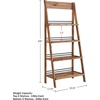 image:image4Tier Ladder Bookshelf  Freestanding Bookcase with Bar Back Frame  Shelves for Living Room Kitchen Bedroom and Office by Lavish Home Walnut