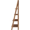 image:image4Tier Ladder Bookshelf  Freestanding Bookcase with Bar Back Frame  Shelves for Living Room Kitchen Bedroom and Office by Lavish Home Walnut
