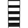 image:image4Tier Ladder Bookshelf  Freestanding Shelved Bookcase with Leaning Look for Living Room Bathroom and Kitchen Storage by Lavish Home Black