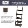 image:image5Tier Ladder Bookshelf  Freestanding Wooden Bookcase Frame with Leaning Look Shelves for Home and Office Storage by Lavish Home Gray