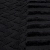 image:image6Piece Cotton Deluxe Plush Bath Towel Set  Chevron Patterned Plush Sculpted Spa Luxury Decorative Body Hand and Face Towels by Lavish Home Black