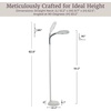 image:imageAdjustable Floor Lamp  Full Spectrum Natural Sunlight Lamp with Bendable Neck  Reading Crafting Esthetician Floor Light by Lavish Home Beige