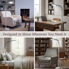 image:imageAdjustable Floor Lamp  Full Spectrum Natural Sunlight Lamp with Bendable Neck  Reading Crafting Esthetician Floor Light by Lavish Home Beige