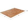 image:imageBamboo Bath Mat Set  2Pack NonSlip Wooden Bath Mats with Roll Up Lattice Design  for IndoorOutdoor Bathtub Shower Sauna Hot Tub by Lavish Home