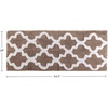 image:imageBathroom Rug  24 x 60 Inch Long Non Slip Bath Mat with Trellis Pattern  Extra Soft Absorbent Cotton Bath Mat  Machine Washable Bathroom Rugs Runner for Shower Tub or Vanity by Lavish Home BrownTaupe