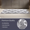 image:imageBathroom Rug  24 x 60 Inch Long Non Slip Bath Mat with Trellis Pattern  Extra Soft Absorbent Cotton Bath Mat  Machine Washable Bathroom Rugs Runner for Shower Tub or Vanity by Lavish Home BrownSilver