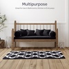 image:imageBathroom Rug  24 x 60 Inch Long Non Slip Bath Mat with Trellis Pattern  Extra Soft Absorbent Cotton Bath Mat  Machine Washable Bathroom Rugs Runner for Shower Tub or Vanity by Lavish Home BrownBlack