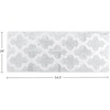 image:imageBathroom Rug  24 x 60 Inch Long Non Slip Bath Mat with Trellis Pattern  Extra Soft Absorbent Cotton Bath Mat  Machine Washable Bathroom Rugs Runner for Shower Tub or Vanity by Lavish Home BrownWhite