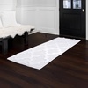 image:imageBathroom Rug  24 x 60 Inch Long Non Slip Bath Mat with Trellis Pattern  Extra Soft Absorbent Cotton Bath Mat  Machine Washable Bathroom Rugs Runner for Shower Tub or Vanity by Lavish Home BrownWhite