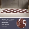 image:imageBathroom Rug  24 x 60 Inch Long Non Slip Bath Mat with Trellis Pattern  Extra Soft Absorbent Cotton Bath Mat  Machine Washable Bathroom Rugs Runner for Shower Tub or Vanity by Lavish Home BrownChocolate