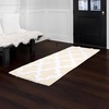 image:imageBathroom Rug  24 x 60 Inch Long Non Slip Bath Mat with Trellis Pattern  Extra Soft Absorbent Cotton Bath Mat  Machine Washable Bathroom Rugs Runner for Shower Tub or Vanity by Lavish Home BrownBone