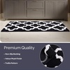 image:imageBathroom Rug  24 x 60 Inch Long Non Slip Bath Mat with Trellis Pattern  Extra Soft Absorbent Cotton Bath Mat  Machine Washable Bathroom Rugs Runner for Shower Tub or Vanity by Lavish Home BrownBlack