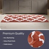 image:imageBathroom Rug  24 x 60 Inch Long Non Slip Bath Mat with Trellis Pattern  Extra Soft Absorbent Cotton Bath Mat  Machine Washable Bathroom Rugs Runner for Shower Tub or Vanity by Lavish Home BrownBrick