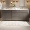 image:imageBathroom Rug  24 x 60 Inch Long Non Slip Bath Mat with Trellis Pattern  Extra Soft Absorbent Cotton Bath Mat  Machine Washable Bathroom Rugs Runner for Shower Tub or Vanity by Lavish Home BrownBone