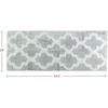 image:imageBathroom Rug  24 x 60 Inch Long Non Slip Bath Mat with Trellis Pattern  Extra Soft Absorbent Cotton Bath Mat  Machine Washable Bathroom Rugs Runner for Shower Tub or Vanity by Lavish Home BrownSeafoam