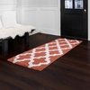 image:imageBathroom Rug  24 x 60 Inch Long Non Slip Bath Mat with Trellis Pattern  Extra Soft Absorbent Cotton Bath Mat  Machine Washable Bathroom Rugs Runner for Shower Tub or Vanity by Lavish Home BrownBrick