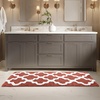 image:imageBathroom Rug  24 x 60 Inch Long Non Slip Bath Mat with Trellis Pattern  Extra Soft Absorbent Cotton Bath Mat  Machine Washable Bathroom Rugs Runner for Shower Tub or Vanity by Lavish Home BrownBrick