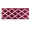 image:imageBathroom Rug  24 x 60 Inch Long Non Slip Bath Mat with Trellis Pattern  Extra Soft Absorbent Cotton Bath Mat  Machine Washable Bathroom Rugs Runner for Shower Tub or Vanity by Lavish Home BrownBurgundy