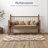 image:imageBathroom Rug  24 x 60 Inch Long Non Slip Bath Mat with Trellis Pattern  Extra Soft Absorbent Cotton Bath Mat  Machine Washable Bathroom Rugs Runner for Shower Tub or Vanity by Lavish Home BrownTaupe