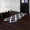 image:imageBathroom Rug  24 x 60 Inch Long Non Slip Bath Mat with Trellis Pattern  Extra Soft Absorbent Cotton Bath Mat  Machine Washable Bathroom Rugs Runner for Shower Tub or Vanity by Lavish Home BrownBlack