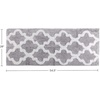 image:imageBathroom Rug  24 x 60 Inch Long Non Slip Bath Mat with Trellis Pattern  Extra Soft Absorbent Cotton Bath Mat  Machine Washable Bathroom Rugs Runner for Shower Tub or Vanity by Lavish Home BrownSilver