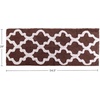 image:imageBathroom Rug  24 x 60 Inch Long Non Slip Bath Mat with Trellis Pattern  Extra Soft Absorbent Cotton Bath Mat  Machine Washable Bathroom Rugs Runner for Shower Tub or Vanity by Lavish Home BrownChocolate
