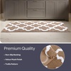 image:imageBathroom Rug  24 x 60 Inch Long Non Slip Bath Mat with Trellis Pattern  Extra Soft Absorbent Cotton Bath Mat  Machine Washable Bathroom Rugs Runner for Shower Tub or Vanity by Lavish Home BrownTaupe