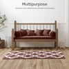 image:imageBathroom Rug  24 x 60 Inch Long Non Slip Bath Mat with Trellis Pattern  Extra Soft Absorbent Cotton Bath Mat  Machine Washable Bathroom Rugs Runner for Shower Tub or Vanity by Lavish Home BrownChocolate