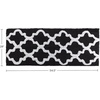 image:imageBathroom Rug  24 x 60 Inch Long Non Slip Bath Mat with Trellis Pattern  Extra Soft Absorbent Cotton Bath Mat  Machine Washable Bathroom Rugs Runner for Shower Tub or Vanity by Lavish Home BrownBlack