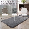 image:imageBathroom Rug Set  2Piece Memory Foam Bath Mats with Microfiber Top  NonSlip Absorbent Rugs for Shower Laundry or Kitchen by Lavish Home Gray