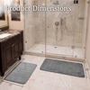 image:imageBathroom Rug Set  2Piece Memory Foam Bath Mats with Microfiber Top  NonSlip Absorbent Rugs for Shower Laundry or Kitchen by Lavish Home Gray