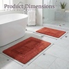 image:imageBathroom Rugs  2  Piece Cotton Bathroom Mat Set  Machine Washable Bath Mats for Washroom Kitchen or Laundry Room by Lavish Home BrickBrick