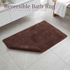 image:imageBathroom Rugs  2  Piece Cotton Bathroom Mat Set  Machine Washable Bath Mats for Washroom Kitchen or Laundry Room by Lavish Home BrickBrown