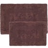 image:imageBathroom Rugs  2  Piece Cotton Bathroom Mat Set  Machine Washable Bath Mats for Washroom Kitchen or Laundry Room by Lavish Home BrickBrown