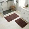 image:imageBathroom Rugs  2  Piece Cotton Bathroom Mat Set  Machine Washable Bath Mats for Washroom Kitchen or Laundry Room by Lavish Home BrickBrown