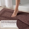image:imageBathroom Rugs  2  Piece Cotton Bathroom Mat Set  Machine Washable Bath Mats for Washroom Kitchen or Laundry Room by Lavish Home BrickBrown
