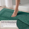 image:imageBathroom Rugs  2  Piece Cotton Bathroom Mat Set  Machine Washable Bath Mats for Washroom Kitchen or Laundry Room by Lavish Home BrickGreen
