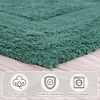 image:imageBathroom Rugs  2  Piece Cotton Bathroom Mat Set  Machine Washable Bath Mats for Washroom Kitchen or Laundry Room by Lavish Home BrickGreen