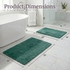 image:imageBathroom Rugs  2  Piece Cotton Bathroom Mat Set  Machine Washable Bath Mats for Washroom Kitchen or Laundry Room by Lavish Home BrickGreen