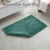 image:imageBathroom Rugs  2  Piece Cotton Bathroom Mat Set  Machine Washable Bath Mats for Washroom Kitchen or Laundry Room by Lavish Home BrickGreen