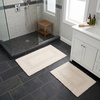 image:imageBathroom Rugs  2  Piece Cotton Bathroom Mat Set  Machine Washable Bath Mats for Washroom Kitchen or Laundry Room by Lavish Home BrickIvory