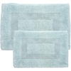 image:imageBathroom Rugs  2  Piece Cotton Bathroom Mat Set  Machine Washable Bath Mats for Washroom Kitchen or Laundry Room by Lavish Home BrickSeafoam