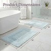 image:imageBathroom Rugs  2  Piece Cotton Bathroom Mat Set  Machine Washable Bath Mats for Washroom Kitchen or Laundry Room by Lavish Home BrickSeafoam